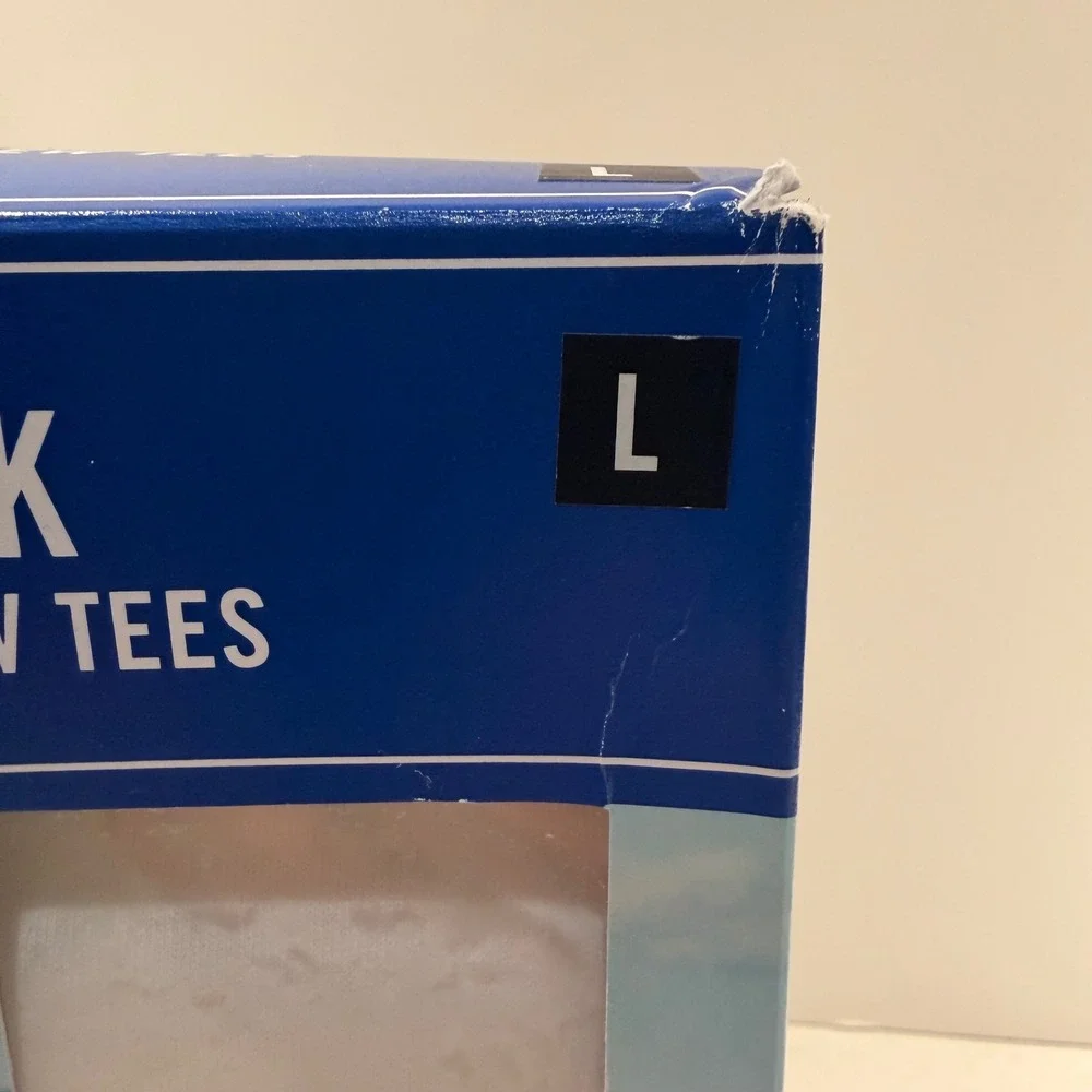 IZOD Mens NEW 4 Pack Classic White‎ Crewneck Tees Breathable Tag Free Soft Large